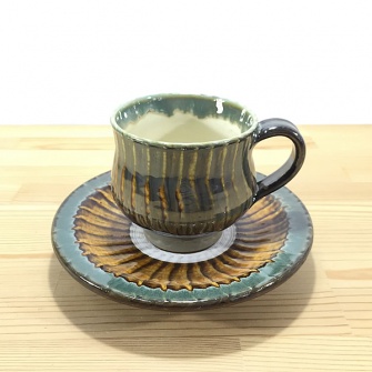 小鹿田焼のコーヒーカップセット
