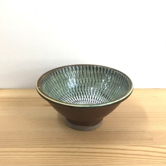 小鹿田焼の【アウトレット】４寸鉢　飛び鉋(とびかんな)