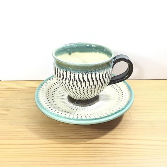 小鹿田焼のコーヒーカップセット