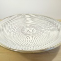 小鹿田焼の尺皿　飛び鉋(とびかんな)