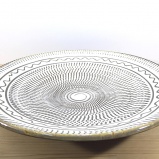 小鹿田焼の尺皿 飛び鉋(とびかんな)