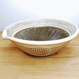 小鹿田焼の【アウトレット】7寸すり鉢飛び鉋