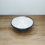 小鹿田焼の【割引中！】茶碗　飛び鉋(とびかんな)　黒